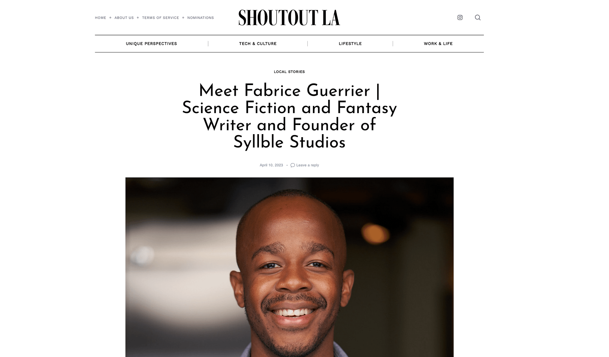 Meet Fabrice Guerrier | Science Fiction and Fantasy Writer and Founder of Syllble Studios